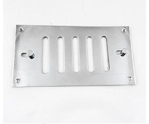 Hit & Miss Vent - Adjustable Air Vent Grille with Sliding Shutter for Wall, Door & Cabinet Ventilation - Durable Plastic or Metal Vent Cover by Kooples Hardware - 150x75mm (Polished Chrome)
