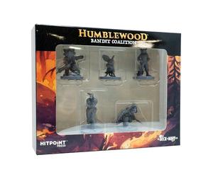 Hit Point Press Humblewood Minis: Bandit Coalition - 25-28 mm Scale Plastic Fantasy Tabletop Miniatures - Grey, Detailed, Realistic