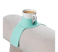 HIT PRODUCTS CouchCoaster® - Armrest Couch Cup Holder in Limited Edition Soft Teal - A Weighted, Silicone, Anti Slip Coaster Stops Spills On Your Sofa, Armchair Or Recliner & Keeps Drinks in Reach