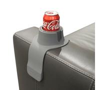 HIT PRODUCTS CouchCoaster - Original & Patented Armrest Couch Cup Holder, Steel Grey - A Weighted, Silicone, Anti Slip Coaster Stops Spills On Your Sofa, Armchair Or Recliner & Keeps Drinks in reach