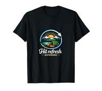 Hit Refresh Outdoors Camping Mountain Badge T-Shirt