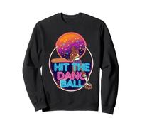 Hit The Dang Ball 70s Retro Natural Hair Roller Skater Sweatshirt