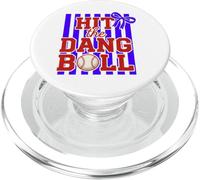 Hit The Dang Ball Baseball Bow Graphic PopSockets PopGrip for MagSafe