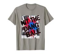 Hit The Dang Ball Baseball Hitter Grunge T-Shirt