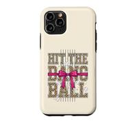 Hit The Dang Ball Coquette Baseball Leopard Print Bow Case for iPhone 11 Pro