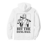 Hit The Dang Ball Lady Justice Baseball Scales Pullover Hoodie