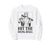 Hit The Dang Ball Lady Justice Baseball Scales Sweatshirt