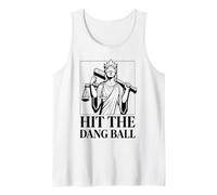 Hit The Dang Ball Lady Justice Baseball Scales Tank Top