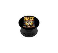 Hit The Dang Ball Luchador Lucha Baseball Player PopSockets Adhesive PopGrip