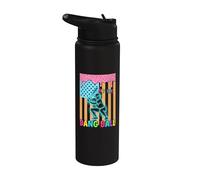 Hit The Dang Ball Summer Baseball Ice Cream Fun Stainless Steel Insulated Water Bottle