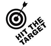 Hit the Target Bathroom Decor Sticker - Toilet Creative Hollow Waterproof Wall Sticker Wall Art Sticker Bathroom 12 cm x 11 cm, Black Cost-Effective and Durable Clever