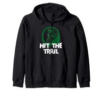 Hit The Trail Outdoor Mountain Bike Nature Adventure Zip Hoodie