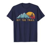 Hit the Trail, Runner - Retro Style Vintage Running Graphic T-Shirt