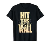 Hit The Wall Runner Marathon Motivation Typography T-Shirt