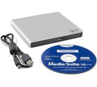Hitachi-LG GP57ES40 External Slim Portable DVD Rewriter - Silver