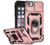 Hitaoyou iPhone SE 2022 Case, iPhone se 2020/8/7 case with Camera Cover Slim Fit Hard Case with 360°Ring Holder Kickstand Magnetic Car Mount Supported Protective Girls Women case for iPhone 8/7