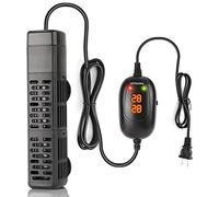 HiTauing Aquarium Heater, 50W/100W/300W/500W Submersible Fish Tank Heater with Over-Temperature Protection and Automatic Power-Off When Leaving Water for Saltwater and Freshwater