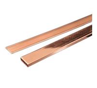 HiTbod 1Pc T2 Copper Strip Flat Square Red Copper Strip Conductive Grounded Copper Strip Purple Copper Bus Strip Tin Plated Copper Strip/4Mm * 15Mm * 25Cm/1Pc