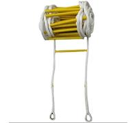 HiTbod Fire Rope Ladder, 18M Portable Life-Saving Ladder Self-Rescue Fire Ladder Climbing Ladder Outdoor Rescue Train Resin Rescue Escape Ladder