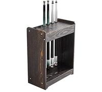 HiTbod Pool Cue Rack, Billiards Pool Stick Holder Floor Stand Wooden Freestanding Billiard Cue Racks Holds 6 Cue Sticks for Billiard Room