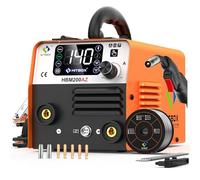 HITBOX 140A 240V Mini MIG Welder Flux Core Welder MIG ARC 4 in 1 Compact MIG Welding Machine Inverter Gasless Welding Machine(HBM200AZ)