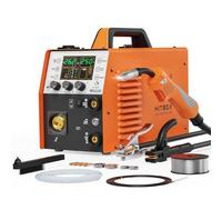 HITBOX 6 in 1 MIG Welder Gas/Gasless 250A 240V LED Digital MIG Welding Machine Flux Solid Wire MIG ARC Lift TIG Inverter Welders, Aluminum Weldable(MIG250)