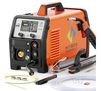 HITBOX Aluminum MIG Welder with Double Pulse, 8-in-1, Gas/Gasless MIG, Flux Core, Stick, Lift TIG, Single/Dual Pulse, Spot Welding, Spool Gun Compatible (HIM250DPP)