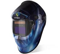 HITBOX Auto Darkening Welding Helmet Solar Powered Welding Hood with Adjustable Wide Shade Range 4/9-13 for Mig Tig Arc Welder(Ocean)