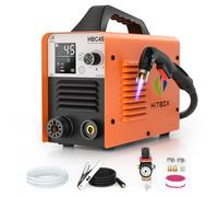 HITBOX Upgrade Plasma Cutter 45Amp, Non-HF Non-Touch Pilot Arc Air Plasma Cutting Machine with LED Digital Display, IGBT Inverter 240V, Grid Cutting for Metal, Max Cut 15mm (HBC45II)