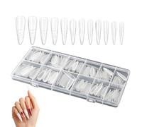Hitburu Acrylic Nail Forms - 240 Piece Clear Press-On Art Mold | Full Cover Nail System Form,for Women Finger Toes Beauty & Personal Care Acrylic Builder Fake Home Professional Salon
