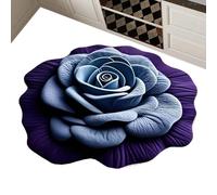 Hitburu Bathroom Absorbent Floor Mat | Stone Bath Mats for Bathroom,Fast Drying 15.75x15.75in Aesthetic Washable Floral Foot Pad for Hotel Poolside Restroom Front