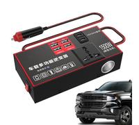 Hitburu Car Inverter Power Outlet - 220V Outlet for Car | 1500W Multiple Ports USB Electricity Supply Accessory for RV Travel Camping Marine