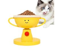 Hitburu Cat Food Bowls Elevated, 5-level Small Adjustable Height Non-Slip Pet Dishes, Adjustable Cat Bowl, for Food Water Eating Standing Travel Small Pets Family Camping Car Home Indoor Yard Puppy