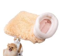 Hitburu Cat Sleeping Bag - Soft Nest Full Wrap Pet Sleeping Bag - Plush Warm Pad Snuggle Plush Sack for Bedroom Balcony Apartment Living Room Home Dorm Sofa Car