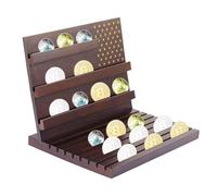 Hitburu Challenge Coin Holder Display | Wood Badge Exhibition Rack | Multi-layered Coin Holder Organizer for Indoor Home Decoration Living Room Bedroom Desk Wall