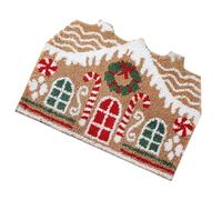 Hitburu Christmas Door Mat Outdoor | Indoor Floor Entrance Doormat | Outdoor Gingerbread House Welcome Door Mats - for Bedroom Living Room Kitchen Porch Indoor Bathroom Entryway Home