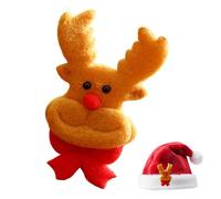 Hitburu Christmas Patches - Festive Soft Plush Reassemble Sewing Decor,Festival Ornaments for Clothing Decoration - for Family Friends Enthusiast Indoor Sewing Shop Kids Adults