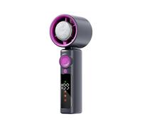 Hitburu Cooling Portable Fan, Turbine Personal Cooling Device, Foldable 1-199 Speed Night Light LED Display 4000mAH for Beach Workplace Hiking Dorm Patio RV