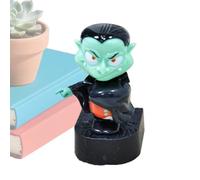 Hitburu Dashboard Decorations,Halloween Solar-Powered Vampire Shaking Head Doll - Spooky Decor for Desk Home Vehicle Auto Truck Sedans SUV Scooters Men Women Driver Friends