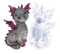 Hitburu Dragon Moulds Silicone | Dragon Molds for Silicone, Concrete, Candle, Cement | Creativity Silicone Mold Create Stunning Dragon Figurines Making, Epoxy Resin Casting Mould