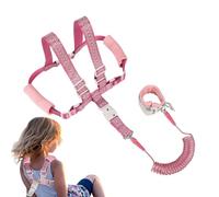 Hitburu Kid Harness with Leash | Anti-Lost Wrist Link,Adjustable Reflective Harness Anti-Lost Wrist Link with Lock for Girl Boys Outdoor Walking Secure Control