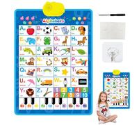 Hitburu Learning Wall Chart - Electronic Interactive Speech Talking Poster,Kids Learning Poster For Toddler Age 3 4 5+