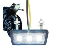 Hitburu Motorcycle Tail Light, Driving License Plate Lights for Motorcycle, Vibration-Resistant Motorbike Accessories, High-Intensity Rear Lamp for Safe Touring