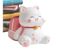 Hitburu Pen Holder for Desk Cute - Desk Organizer Pen Holder | Desktop Cute Cat Resin Animal Makeup Brush Organizer for College Classroom Offices Dorm Work School Home Dormitory Bedroom
