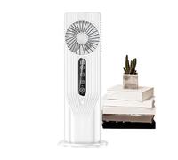 Hitburu Portable Humidifier Fan | Silent Desk Fan Mister | 6-Speed Misting Ventilator with 100ml Water Tank Remote Control for Indoor Outdoor Office Dorm Nursery Patio Camping Truck Tent