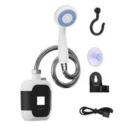 Hitburu Portable Outdoor Shower - Rechargeable Outdoor Hiking Shower Pump with Light | USB Charging Outside Adventure Gear for Traveling Pet Bath Beach Hiking Garden Outside