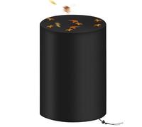Hitburu Rain Barrel Cover 55-Gallon, Water Collection Barrel Drum Cover, Adjustable Snow Buckets Screen All Weather Protection for Patio Equipment Lawn Furniture Yard Garden
