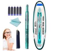 Hitburu Retractable Fountaining Pen,Fine Nib Smooth Writing Pen with Ink Cartridges | Non-slip Grip Sketching School Supplies, Calligraphy Tool for Journaling