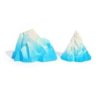 Hitburu Snow Mountain Aquarium,2X Artificial Snow Mountain Figurines | Aquarium Snow Mountain Decoration Fish Tank Iceberg Glacier Landscape Decoration for Turtle Tank Accessories