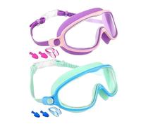 Hitburu Swim Goggles | Swim Goggles Kids Pool Glasses | Anti-Fog No Leaking Eyewear with Nose Clip UV Protection for Diving Snorkeling Beach Pool Summer Girls Boys Youth